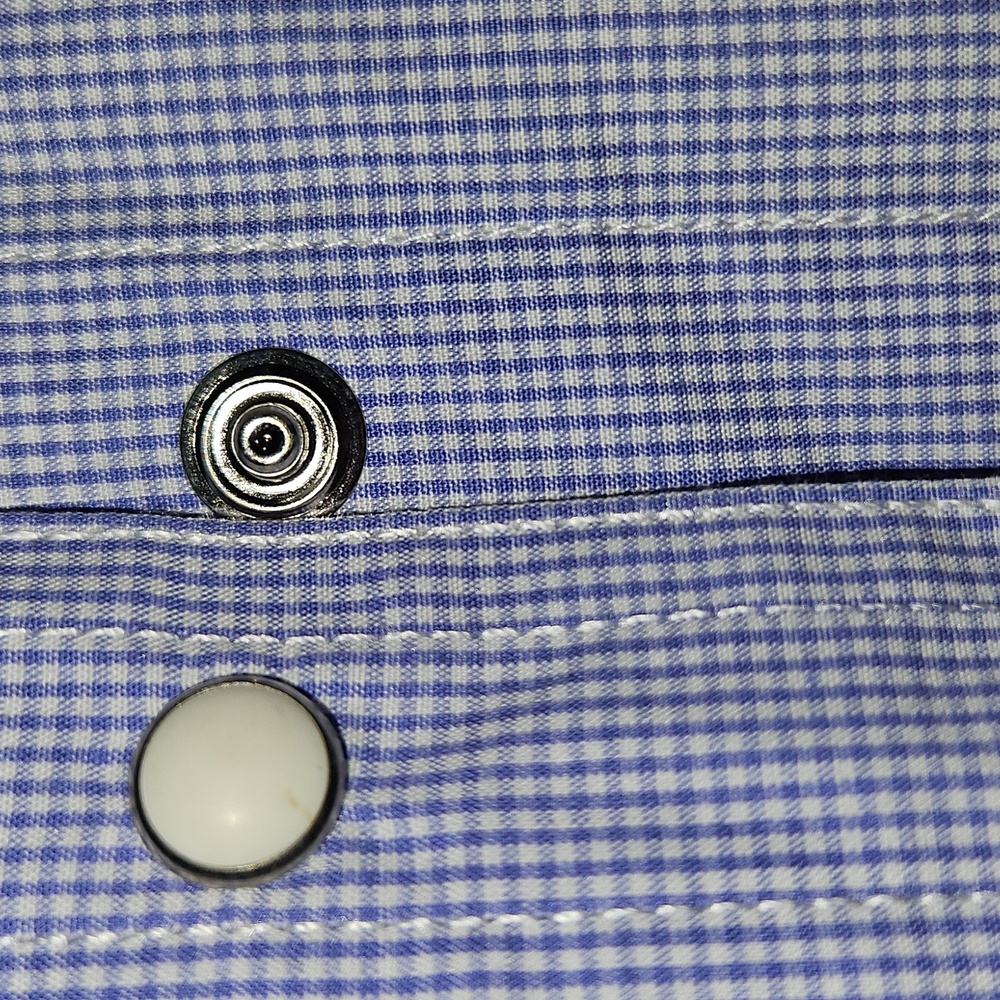 NWT-Roper Womens MEDIUM Light Blue Short Sleeve Shirt - Picture 12 of 13